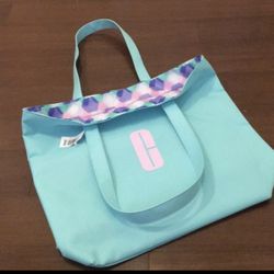 Clinique Aqua Purple reversible Tote