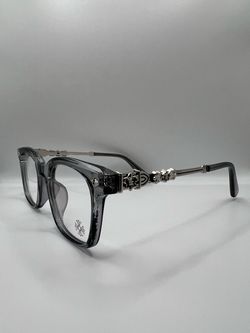 Chrome hearts grey clear silver blue light glasses
