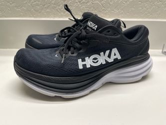 HOKA ONE ONE Bondi 8 Sneaker Black White Men’s Size 8 Wide Yardwork