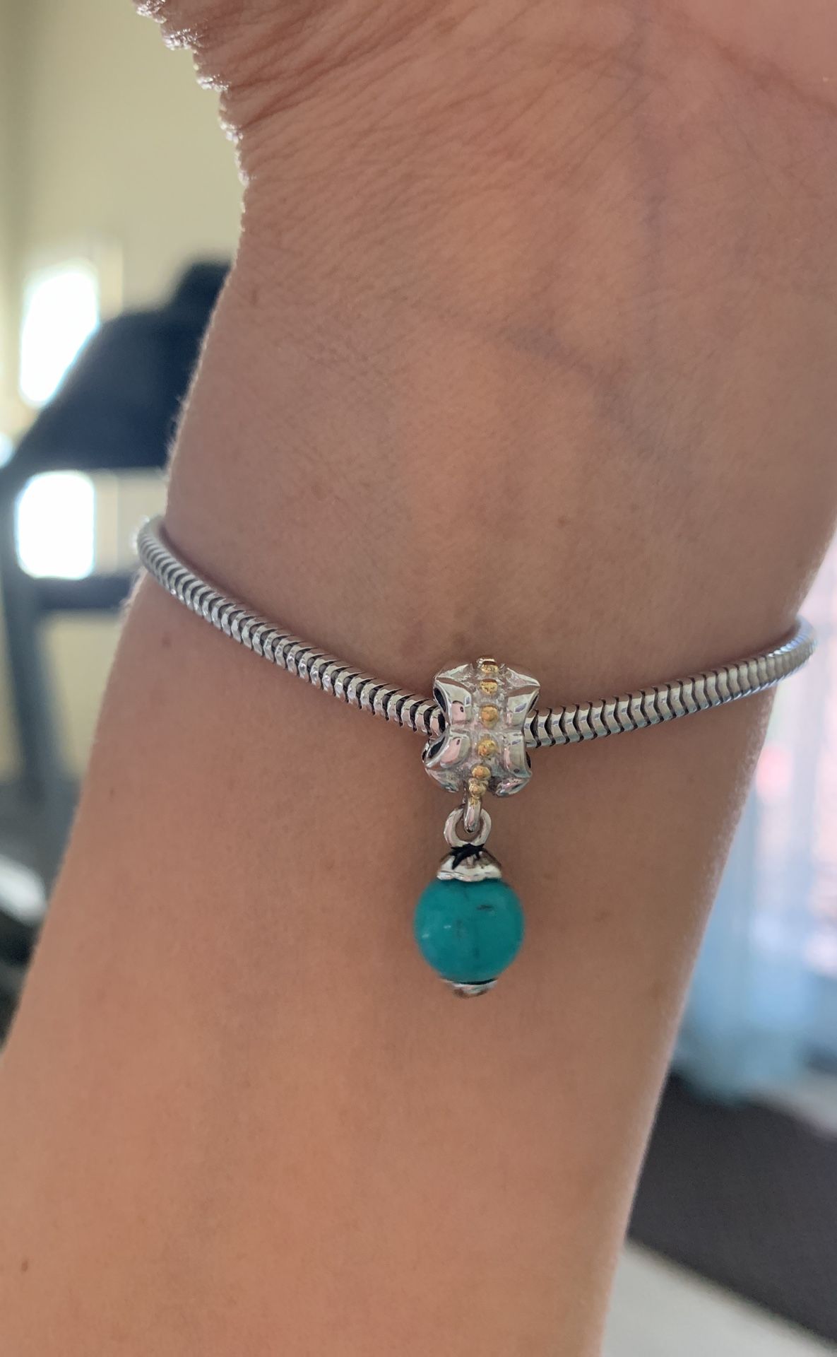 Solid Sterling Silver December Birthstone dangle charm