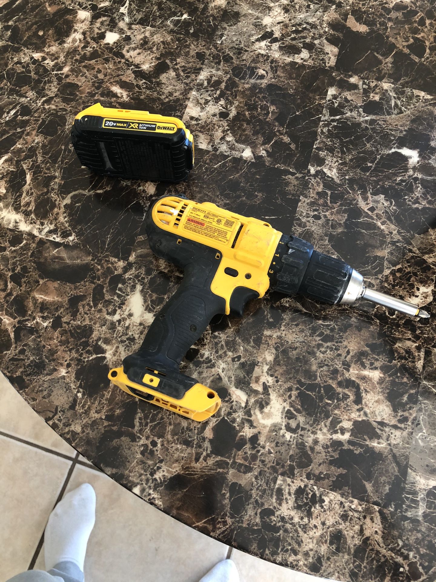Dewalt 20 volt drill with battery $20