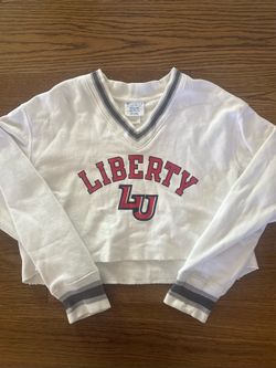 Liberty University white cropped sweatshirt #college #sweatshirt