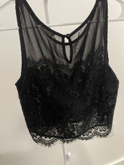 Lace crop top. Size M. Worn once.
