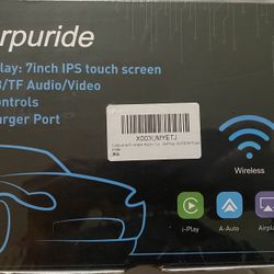Portable Apple Carplay - Wireless Car Stereo - 7 Inch HD IPS Touch Screen Car Radio Receiver with Android Auto, Mirror Link, Google, Bluetooth, WiFi, 