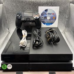 Sony PlayStation 4 PS4 Black Console 500GB, TESTED & WORKING! MLB The Show 14