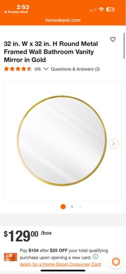 Gold Bathroom Vanity Mirror