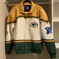 Vintage 1999 Green Bay Packers Leather Jacket-Jeff Hamilton Edition