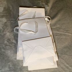 9 Small White Paper Gift Bags