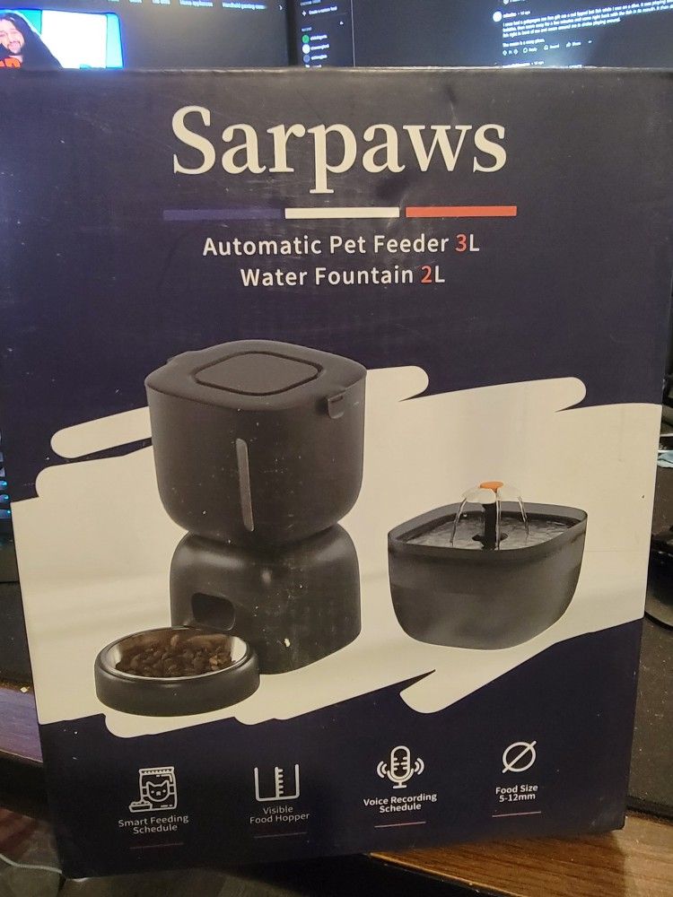 Sarpaws Automatic Pet Feeder And Water Fountain