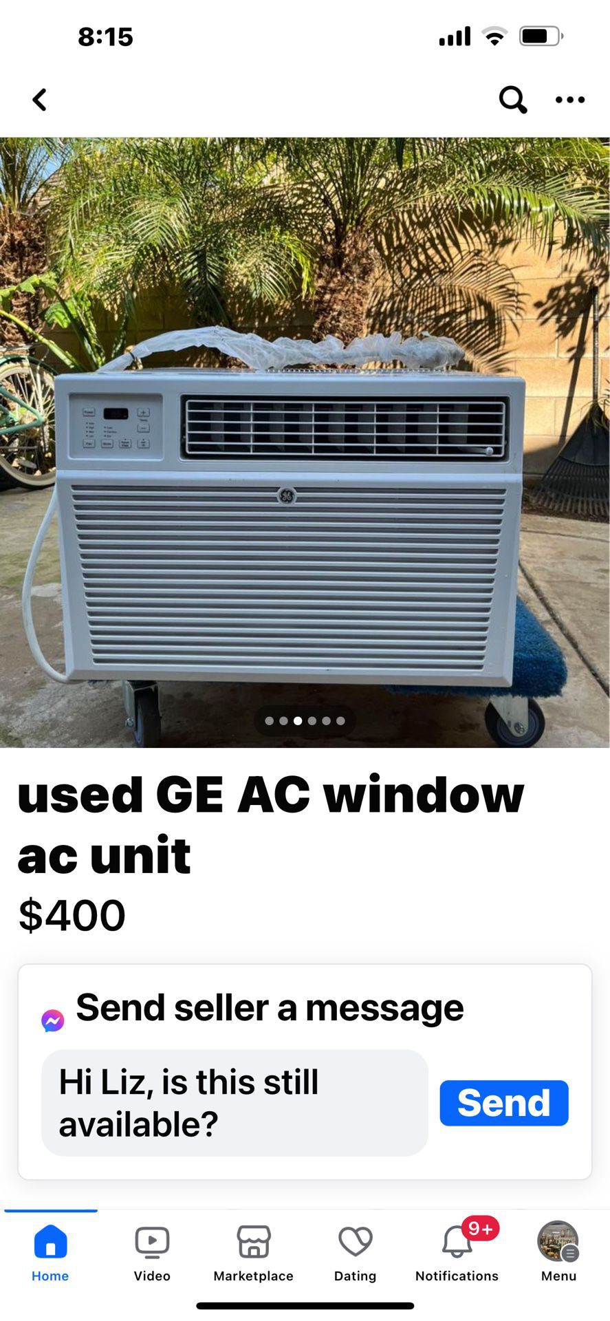 Used GE AC Window  Ac  Unit