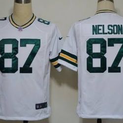 Nike Green Bay Packers #87 Jordy Nelson White Game Jersey Nfl