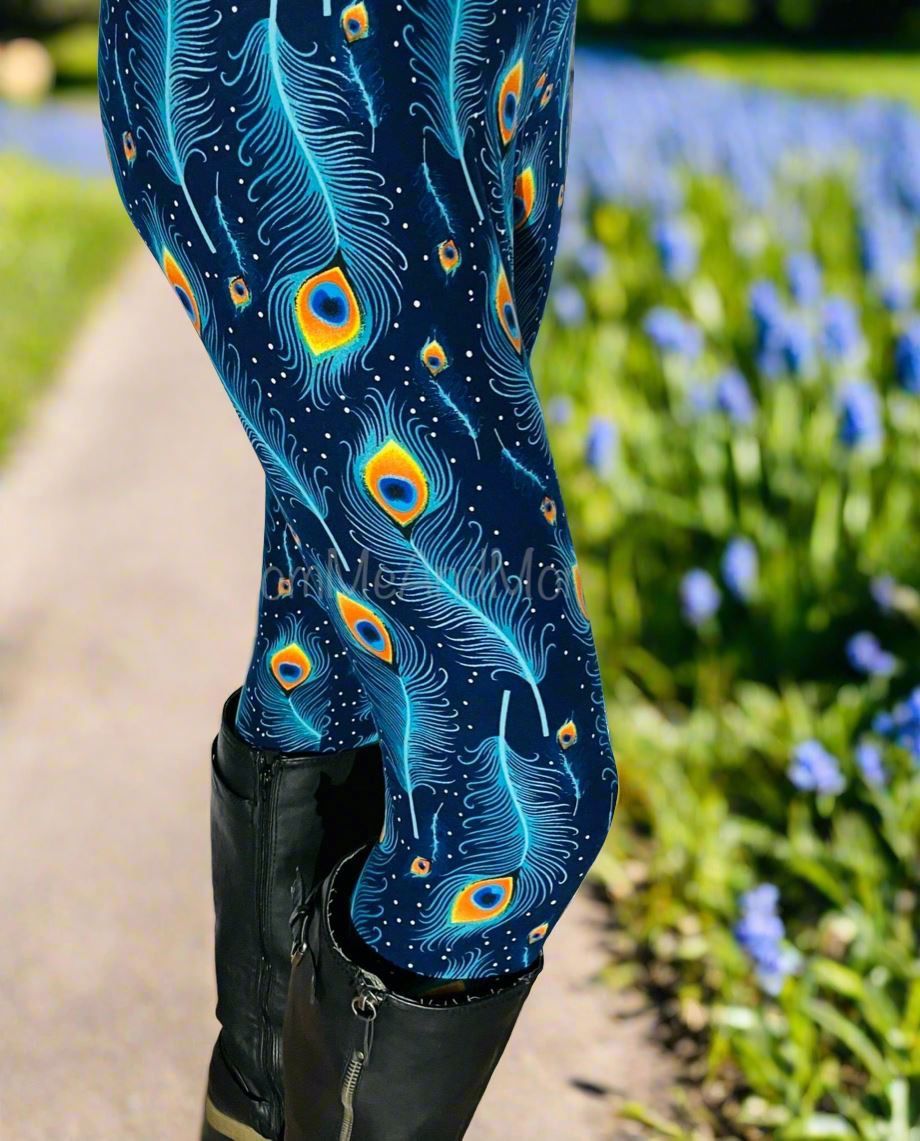 NEW Womens Peacock Leggings Soft as Lularoe