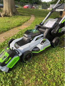 Ego 21” self propelled mower comes with complete set as pictured like new condition!