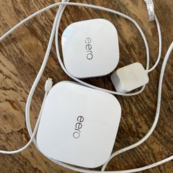 eero Pro 6 Mesh WiFi System Router S010001 Lot of 2 w/ USB-C & Ethernet