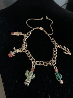 Cactus Bling Charm Bracelet