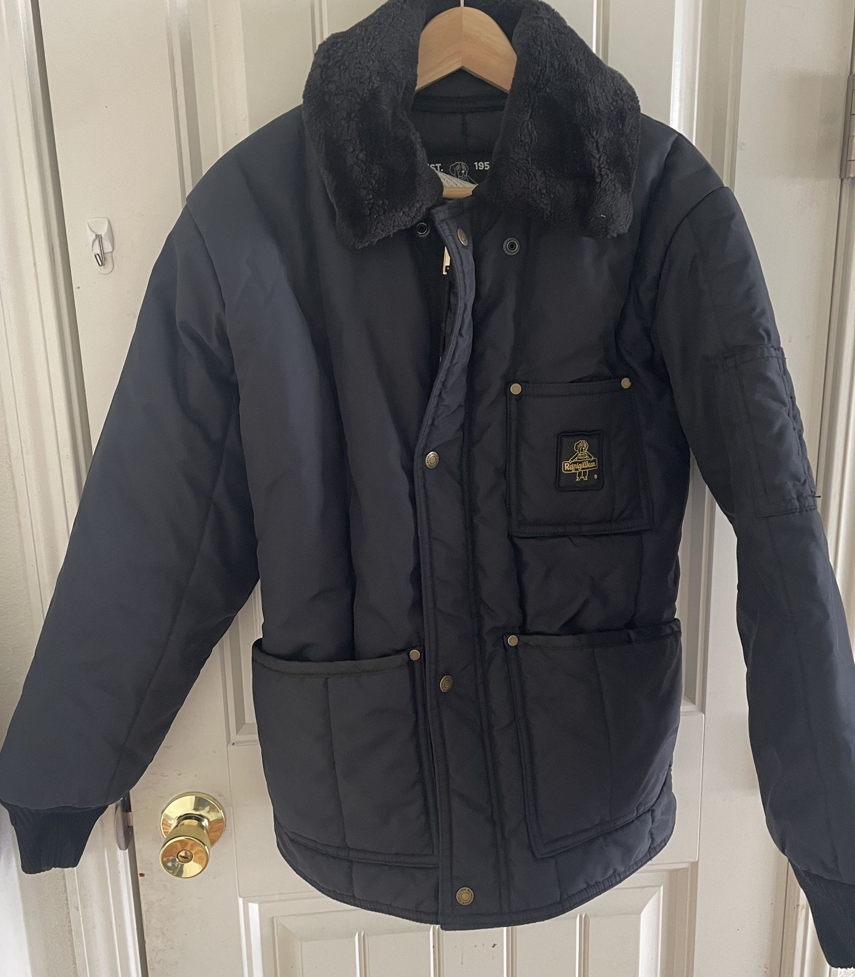 RefrigiWear Men’s Jacket S Insulated Iron-Tuff Polar Soft Fleece Collar