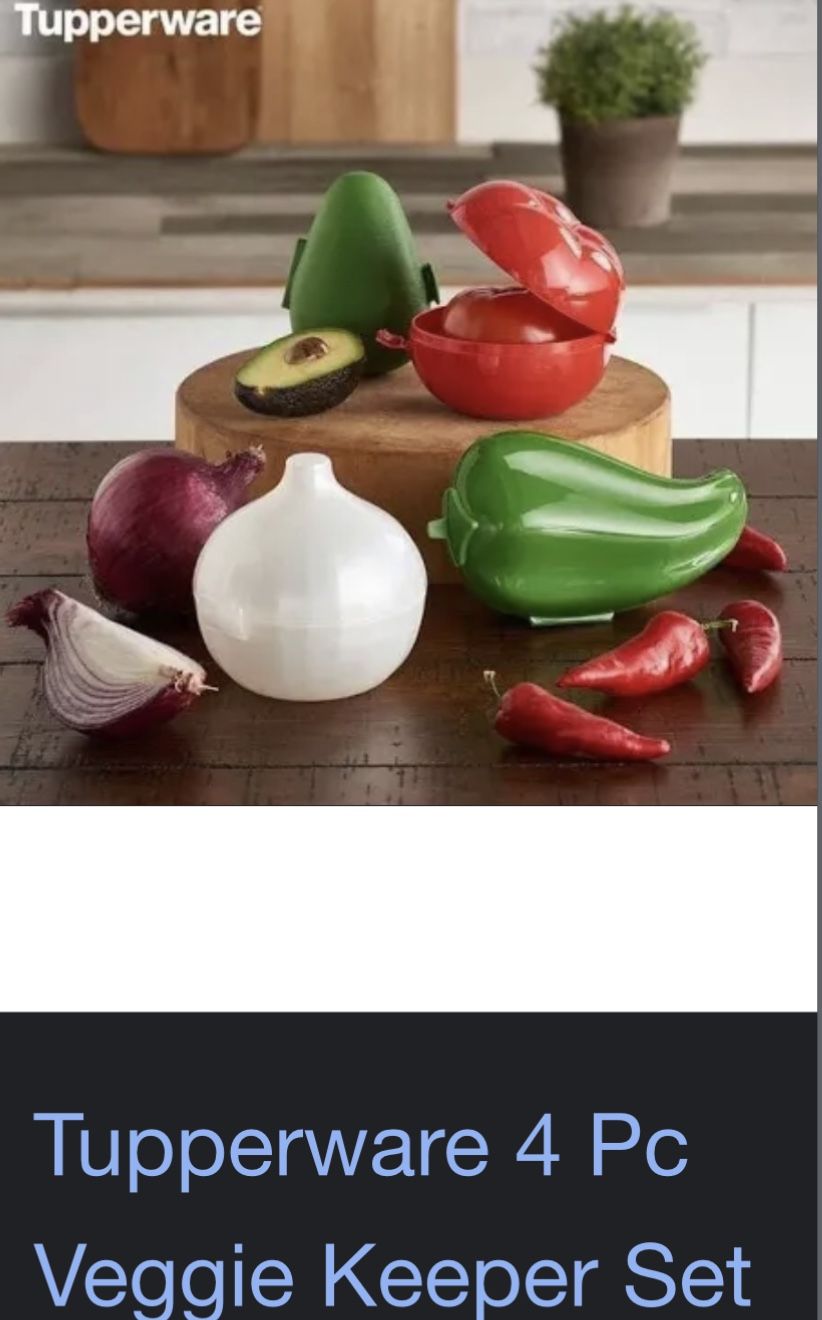 New Tupperware Vegetable Keeper Set/4 $40
