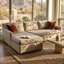 Restoration Hardware Belgian Linen Sectional
