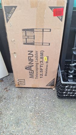 NEW IN BOX TELESCOPING LADDER 12.5' FEET