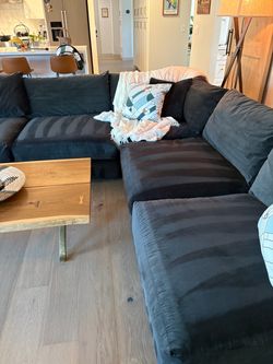 Blue sectional