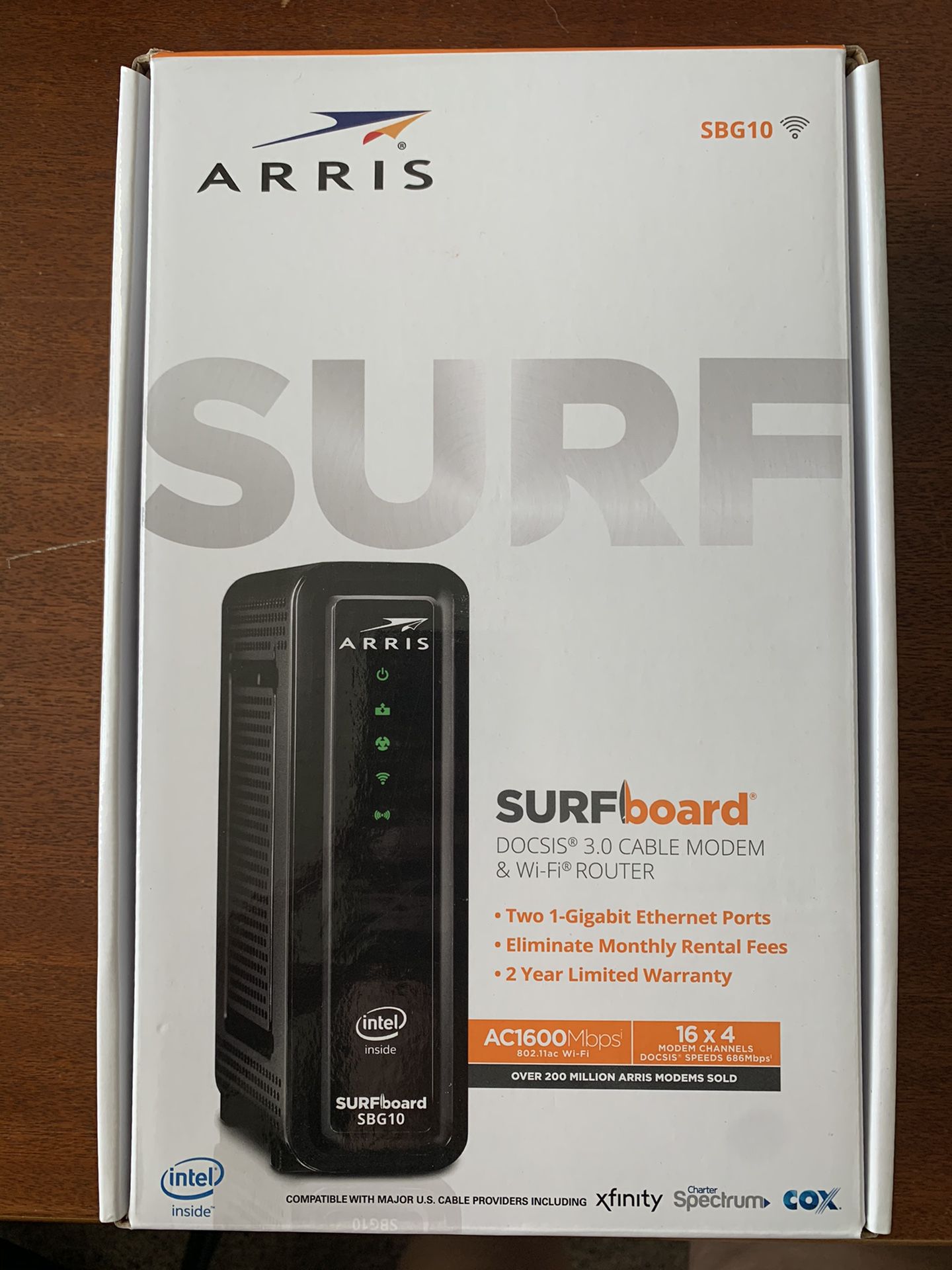 Arris Surfboard modem router (xfinity, spectrum, cox approved)