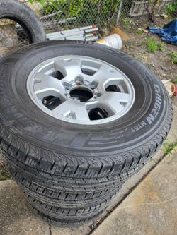 Set of tires and rims of Tacoma