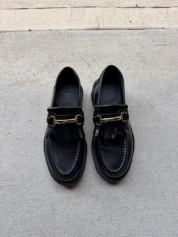 Dr. Martens Black Leather Kiltie Loafers size 6 women
