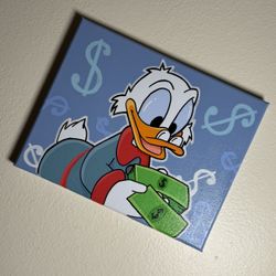 Scrooge Mcduck Canvas Painting 