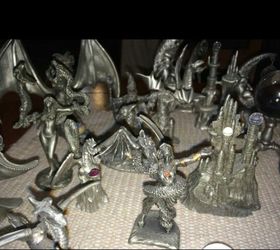 27 Pewter collectible dragons & wizards