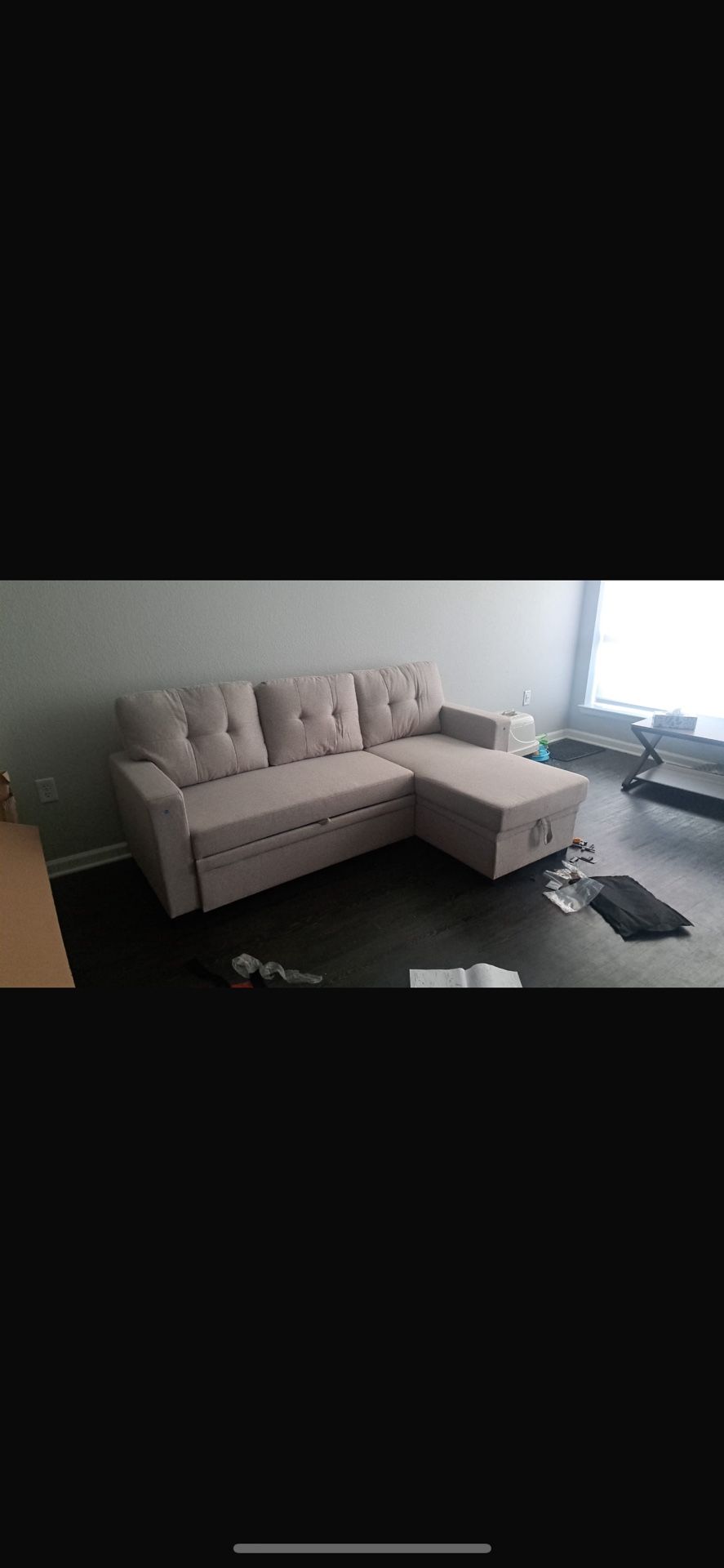Couch Pulled Out Bed