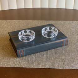 Princess House Vintage 24% Lead Crystal Napkin Rings (2) #088