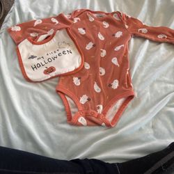 Carters Halloween Bodysuit And Matching Bib Set