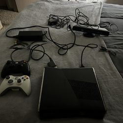 Xbox 360 Console With Kinect And Controllers