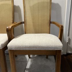 Bernhardt Cane Dining Chairs 4x