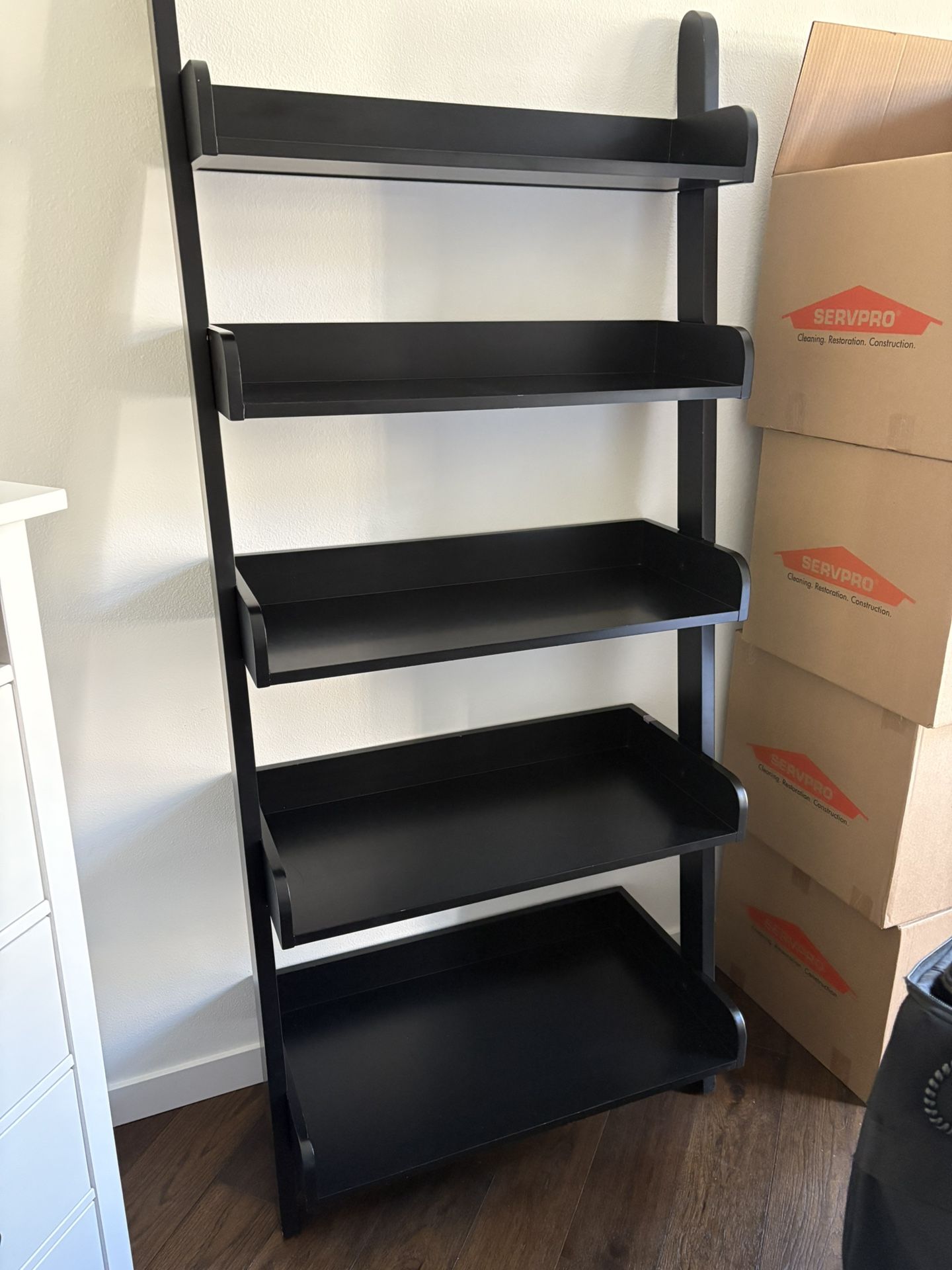 Pottery Barn Black Ladder Bookshelf