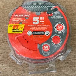 *Diablo DCD050150H50G 50-Pack 5" Hook + Lock Sanding Disc 150 Grit Very Fine