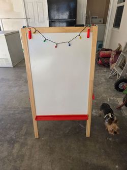 Kids Double-Sided Art Easel with Whiteboard