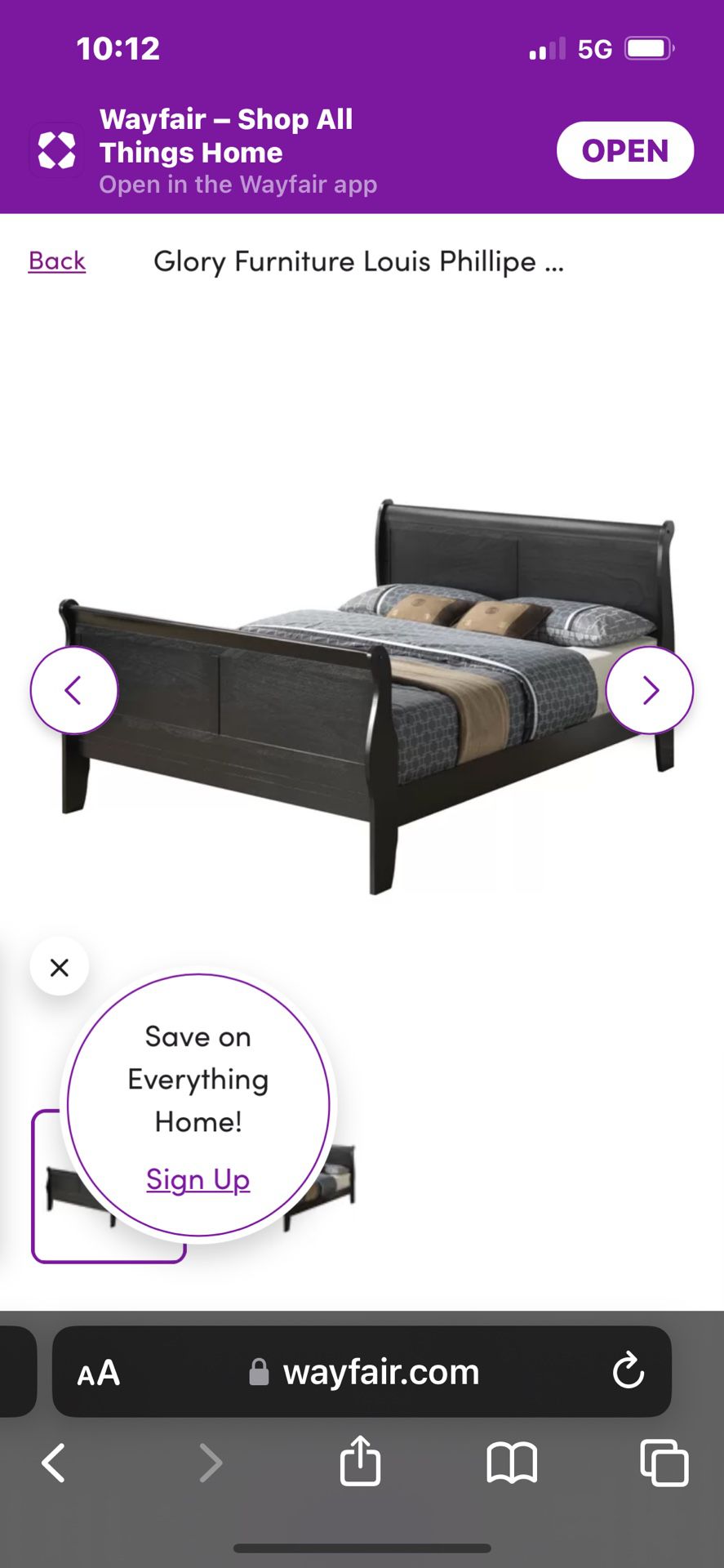 Free Sleigh Bed Frame Only