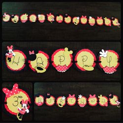 Mickey and Minnie Birthday Banner
