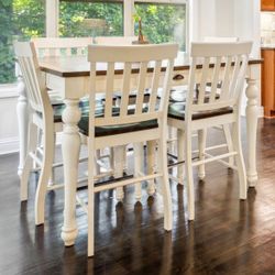 Wood Table and 8 Chairs 