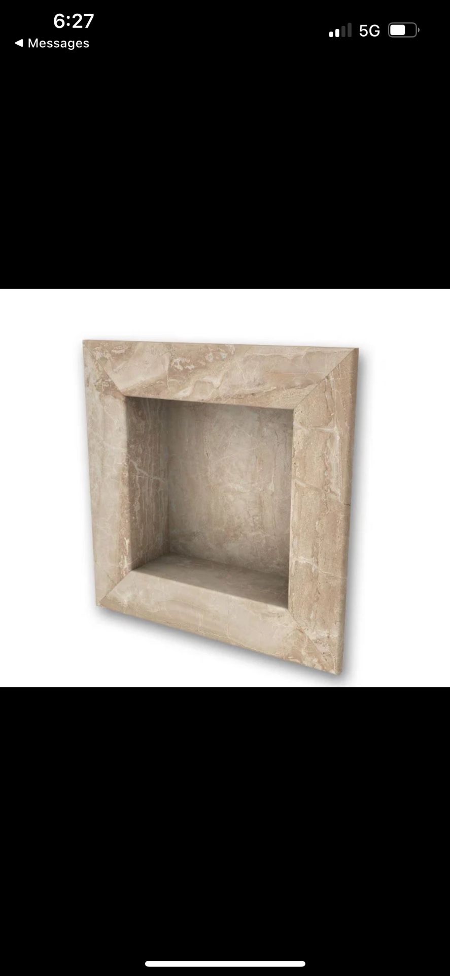 FlexStone 17 in. x 17 in. Square Recessed Shampoo Caddy in Alaskan Ivory