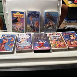 Eight Collectible Vintage Walt Disney VHS Tapes 