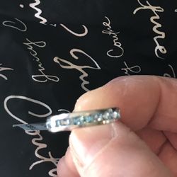 Blue Topaz And Silver Ring Size 6