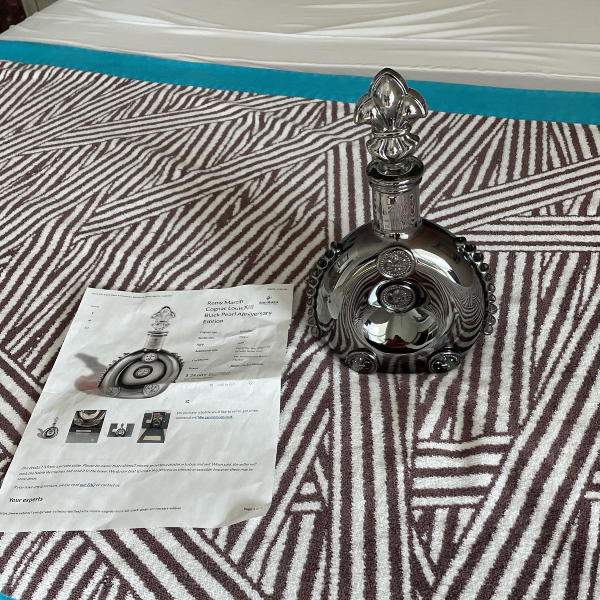 Remy Martin Cognac Louis XIII Black Pearl Anniversary Edition For Display
