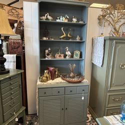 Newly Refinished Ethan Allen Hutch Cabinet 