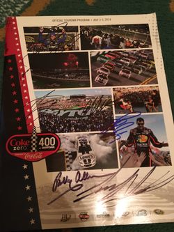 NASCAR autographed program