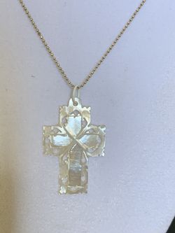 Italy silver 925 necklace with mother of pearl pendant