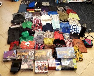 Huge 70PC Clothing Board Games Misc PCS Lot