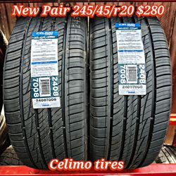 New Pair of 2 celimo tires 245/45/r20 XL 103Y 50.000 Miles warranty ‼️ free instalation and balance