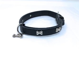 OmniPet Signature Leather Bone Dog Collar 